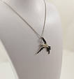 Срібне кольє з цирконієм "Чайка" ПТЦ-цч, фото 5