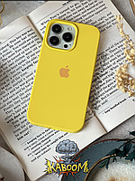 Чехол с закрытым низом на Айфон 13 Про Желтый / Silicone Case для iPhone 13 Pro Canary yellow