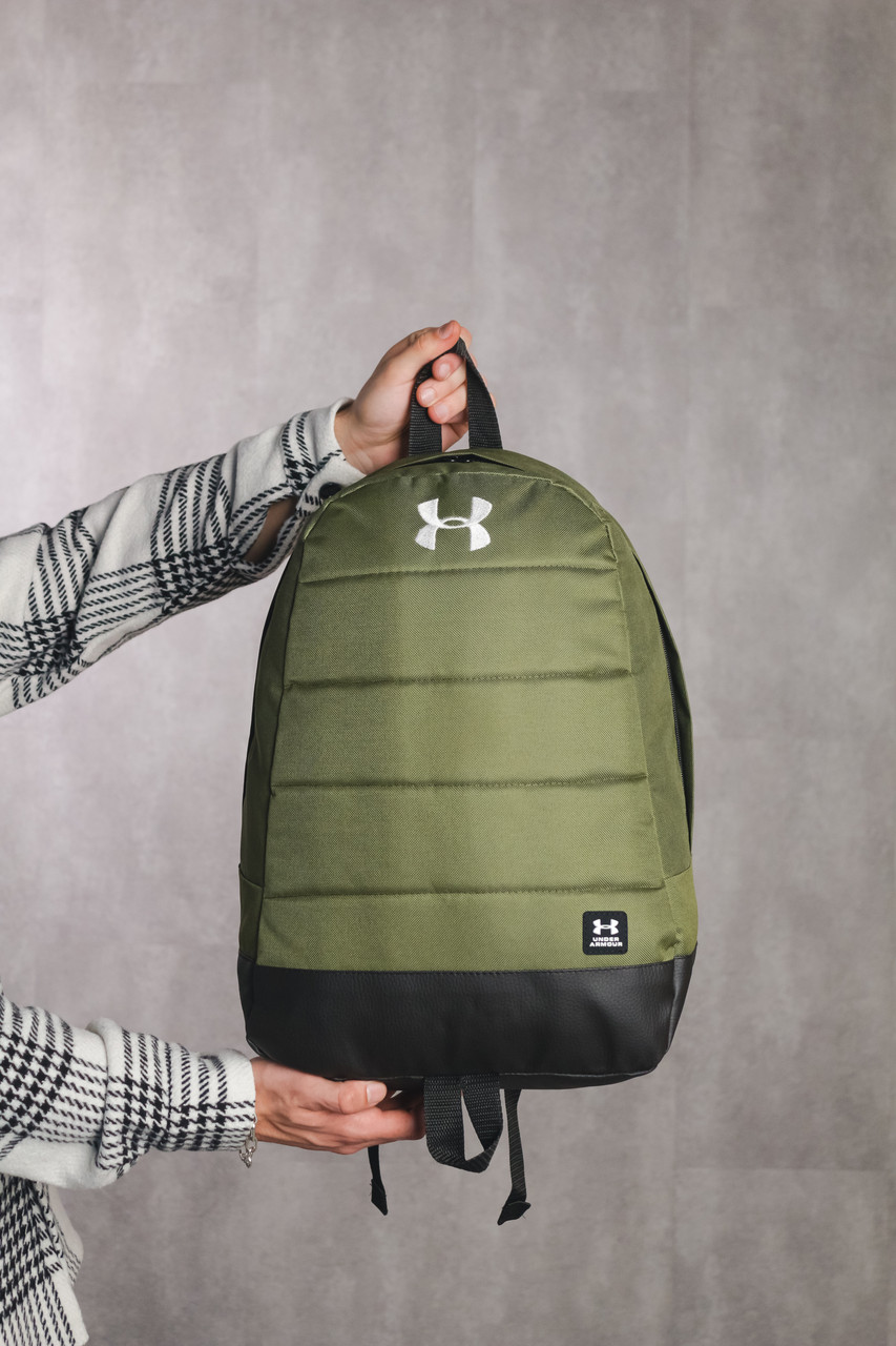 Рюкзак міський спортивний чоловічий under armour тканинний хакі портфель молодіжний сумка андер армор