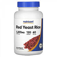 Червоний дріжджовий рис Nutricost (Red Yeast Rice) 600 мг 120 капсул