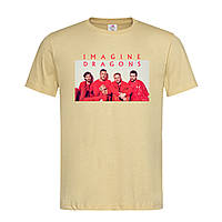 Песочная мужская/унисекс футболка С принтом Imagine Dragons (14-1-5-1-пісочний)