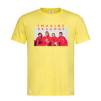 Желтая мужская/унисекс футболка С принтом Imagine Dragons (14-1-5-1-жовтий)