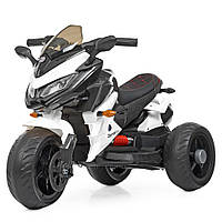 Детский электро мотоцикл M 4274EL-1 2мотора35W, 1аккум12V9AH, музика, світло, MP3, TF, USB, EVA, шкіра, білий