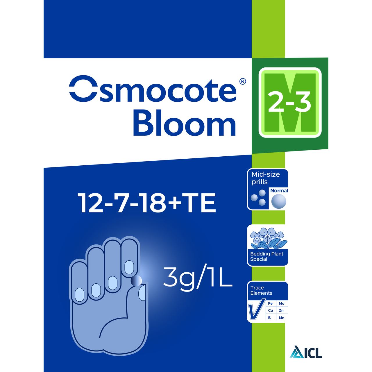 Добриво пролонгованої дії Осмокот Osmocote Bloom (12-7-18+Te) 2-3 міс. 1000 г