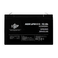 Кислотний акумулятор дрібновольтажний AGM LPM 6-12 AH Logicpower (4159)