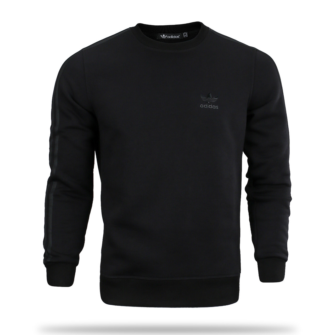 Світшот осінь-зима чорний ADIDAS с чорним лампасом BLK/BLK XL(Р) 21-400-003