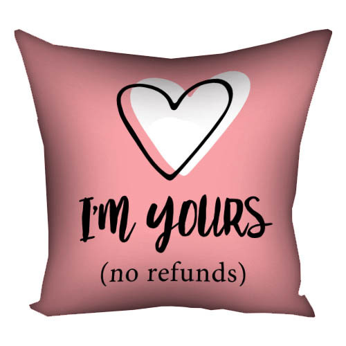Подушка габардинова з принтом I'm yours 50x50 см (5P_24L007)