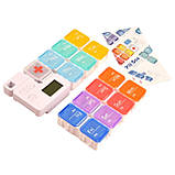 Таблетниця органайзер з таймером Supretto на 15 комірок (8701), фото 3