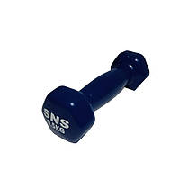 Гантель вінілова SNS 0,5 кг чорний (1шт)