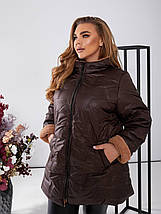 Зимова жіноча куртка у великому розмірі Україна Розміри: 50-52, 58-60, 62-64, фото 4