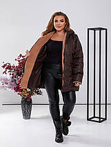 Зимова жіноча куртка у великому розмірі Україна Розміри: 50-52, 58-60, 62-64, фото 2