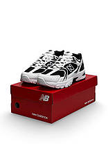 Чоловічі кросівки New Balance 530 Premium Basis White Black Нью Беланс 530 білі шкіра текстиль демісезон, фото 3