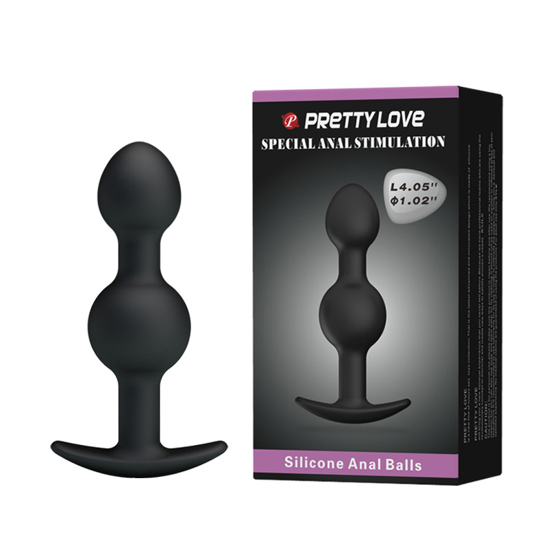 Анальна пробка Pretty Love Heavy Balls Silicone Butt Plug 2 Bomba💣
