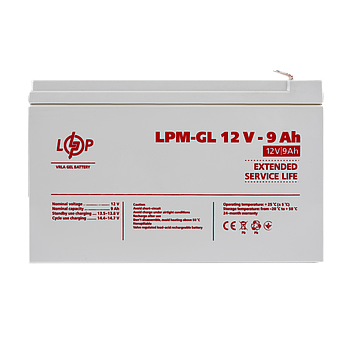 Акумулятор гелевий LPM-GL 12V - 9 Ah