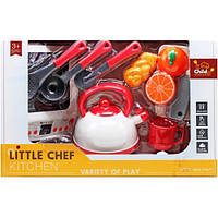 Плита на батарейках "Little Chef", з продуктами та посудом