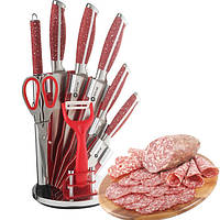 Комплект кухарських ножів із 8 предметів із литими гранітними ручками, Професійні сталеві ножі для кухні pot