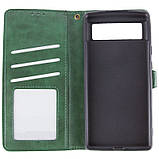 Шкіряний чохол книжка GETMAN Gallant (PU) для Google Pixel 6 Зелений, фото 4