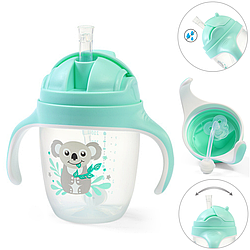 Поїлка непроливайка з обтяженою соломинкою 240 мл 6М+ Коала BabyOno