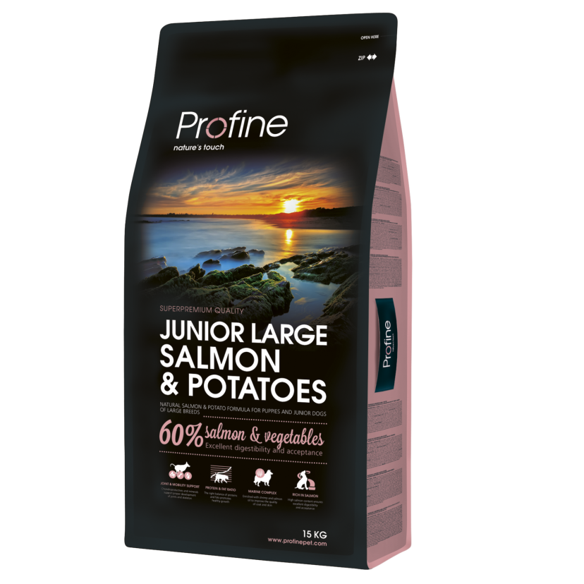 Сухий корм для цуценят і молодих собак Profine Junior Large Breed Salmon&Potatoes 15 кг