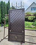 Ворота розпашні з хвірткою полегшені "Шоколад", фото 7
