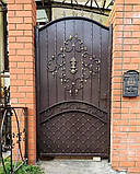 Ворота розпашні з хвірткою полегшені "Шоколад", фото 8