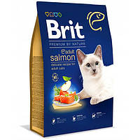 Кошачий корм для дорослих котів Brit Premium Cat Adult Salmon лосось 8 кг