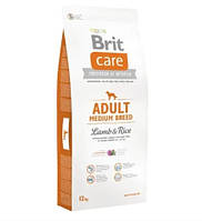 Сухой корм для взрослых собак средних пород Brit Care Adult Medium Breed Lamb & Rice 12 кг