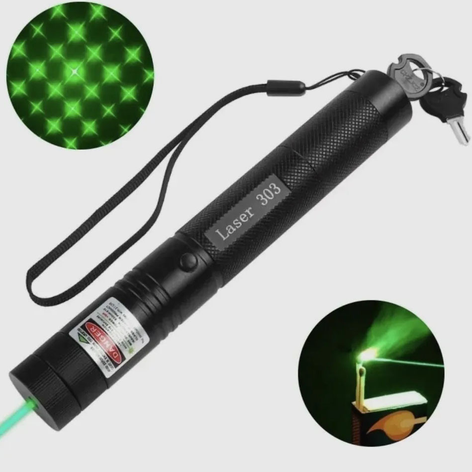 Лазерная указка с насадками Green Laser Pointer JD-303 | Указка лазерна | Лазерная указка TD-134 с насадками - фото 8 - id-p2054414946
