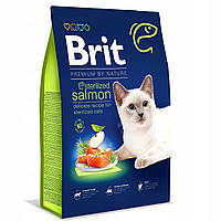 Сухой корм для стерилизованных котов и кошек Brit Premium by Nature Cat Sterilized Salmon 8 кг