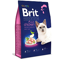 Сухой корм Brit Premium by Nature Cat Adult Chicken для взрослых котов с курицей 8КГ