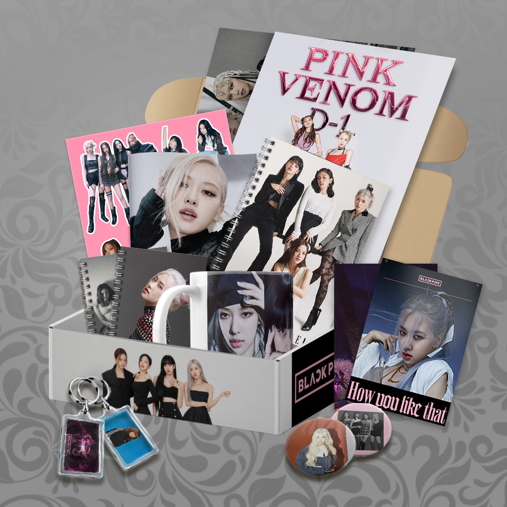 Подарунковий бокс K-pop Black Pink 15 предметів
