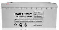 Гелевий акумулятор для ДБЖ Maxx GEL 12 V 200 Ah гелева батарея