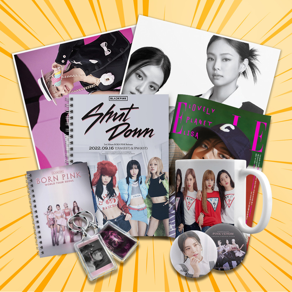 Подарунковий бокс K-pop Black Pink 10 предметів