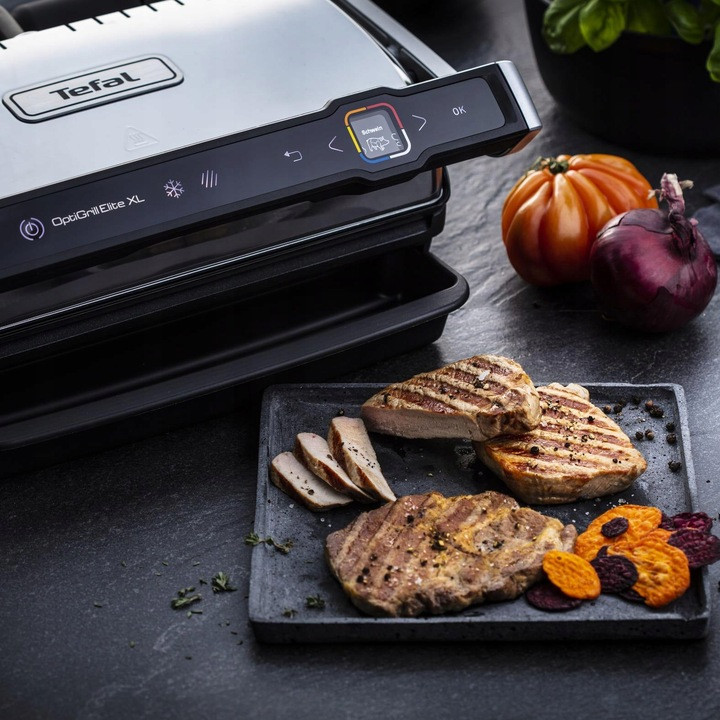 Электрический прижимной гриль TEFAL Optigrill XL16 автоматических программ съемные пластины - фото 5 - id-p2088347395