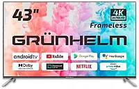 43 дюйма 4k. Официальная гарантия. Телевизор Grunhelm 43U700-GA11V. Smart TV. Wi-Fi. Голосовой пульт