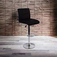 Барный стул со спинкой Bonro BC-0106 черный качественный стул из экокожи