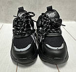 Стильні дитячі кросівки Tom.M  26-31 чорні, фото 3