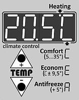 Терморегулятор с программатором встроенный 3в1 для электрообогревателя UKROP (Плата с термодатчиками)