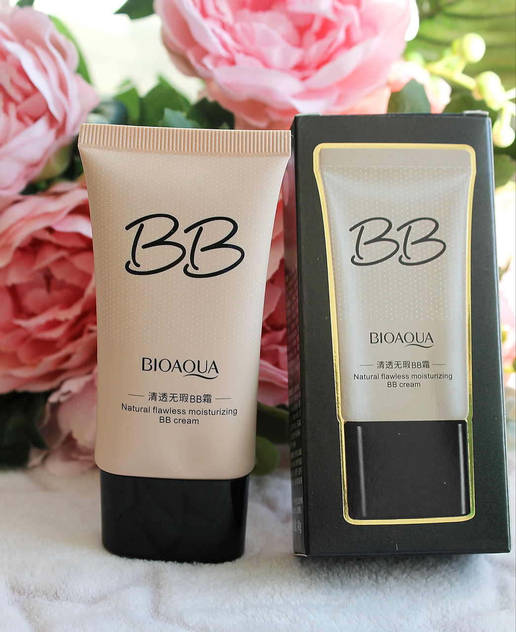 Зволожувальний тональний BB Крем Bioaqua Natural омолоджувальним ефектом для вирівнювання тону шкіри, тон 01, 40g