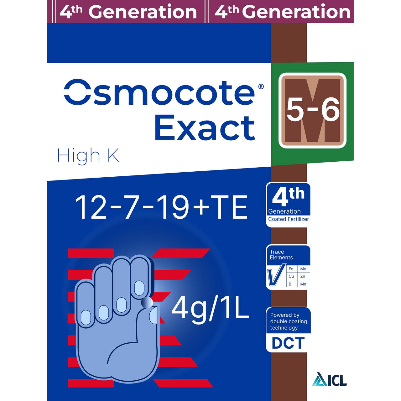 Добриво пролонгованої дії Осмокот Osmocote Exact High K (12-7-19+Те) 5-6 міс. 500 г