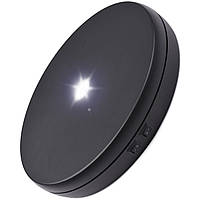 Автоматичний поворотний стіл Heonyirry C250, для предметної зйомки 3D з підсвічуванням, діаметр 25 см, черный