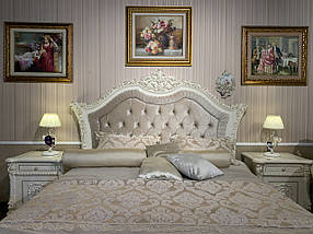 Розкішна біла із золотом спальня 180x200 JOSS Абігаль, фото 4