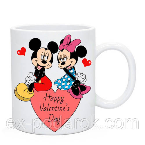 Чашка для закоханих "Happy Valentine's Day". Чашка на день Валентина