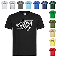 Черная мужская/унисекс футболка С надписью Lana Del Rey (14-1-6-4)