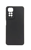 Чехол TPU Pro Camera для телефона Xiaomi Redmi Note 11 / Redmi Note 11s бампер с микрофиброй черный