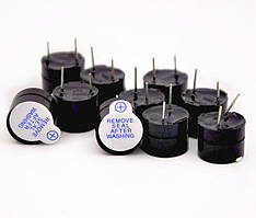 Зумер звуковий активний 12В 12х8,5мм 16 Ом DC / 2KHz 3V 5V 12V (динамік, сигнал, пищалка) buzzer