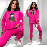 Теплий жіночий костюм з медведиком, фото 2