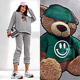 Теплий жіночий костюм з медведиком, фото 3