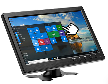 Монітор 10 дюймів PODOFO K0202 живлення від повербанка USB 5 вольт єкран IPS 1024x600 HDMI VGA AV BNC USB