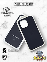 Оригинальный чехол с МагСейф на Айфон 13 Про Черный / Original Silicone Case iPhone 13 Pro Midnight